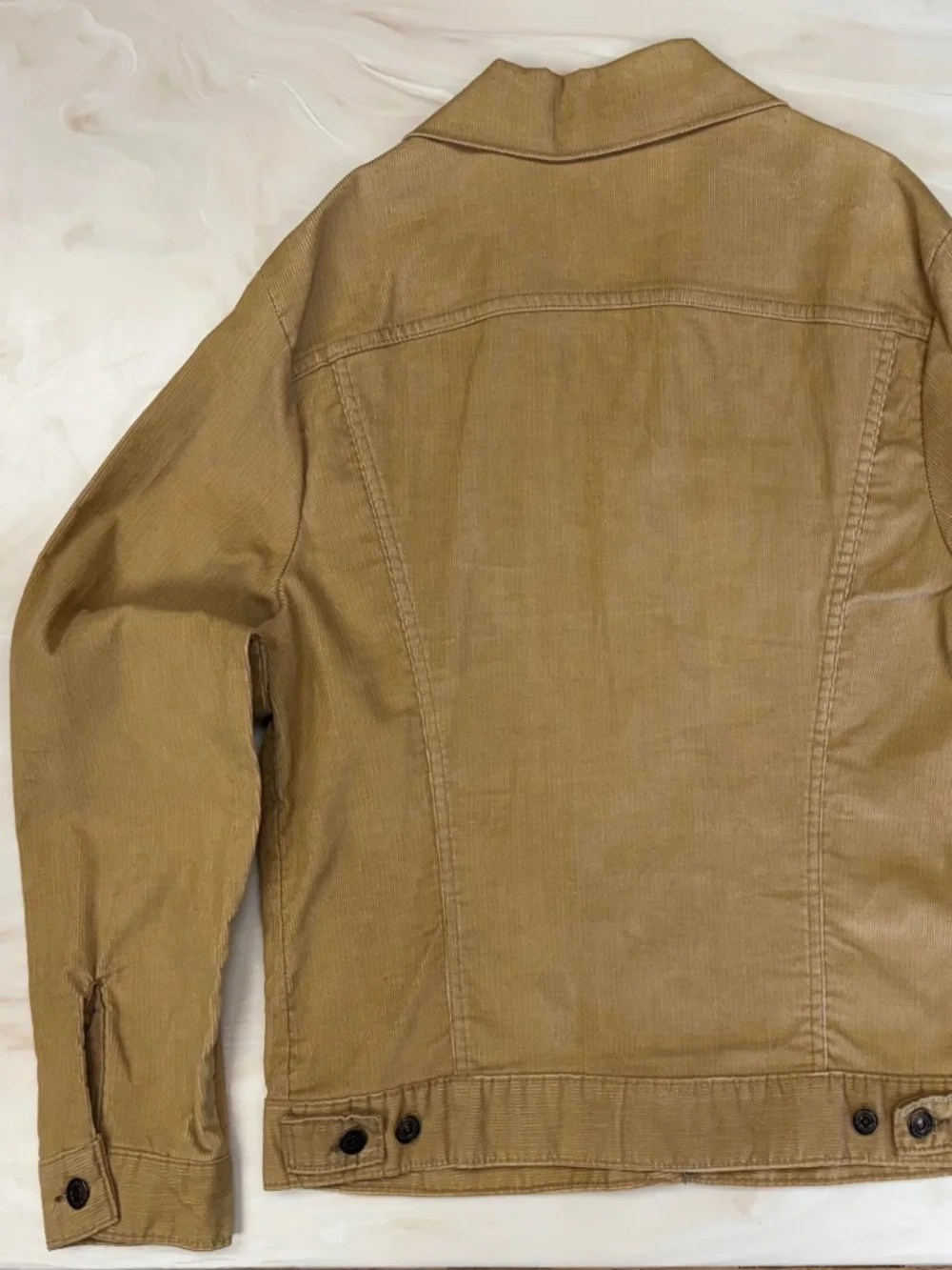 Vintage 70's Levi's Tan Corduroy Western Trucker Jacket Size 42 Made USA Pockets - Picture 2 of 13